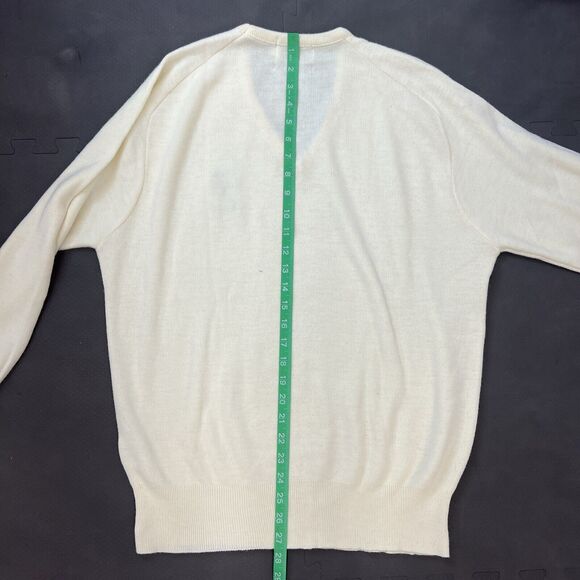 Vintage LOGO 7 Miami Dolphins Logo Ivory Acrylic Sweater Size XL NFL Football FS - Picture 8 of 9